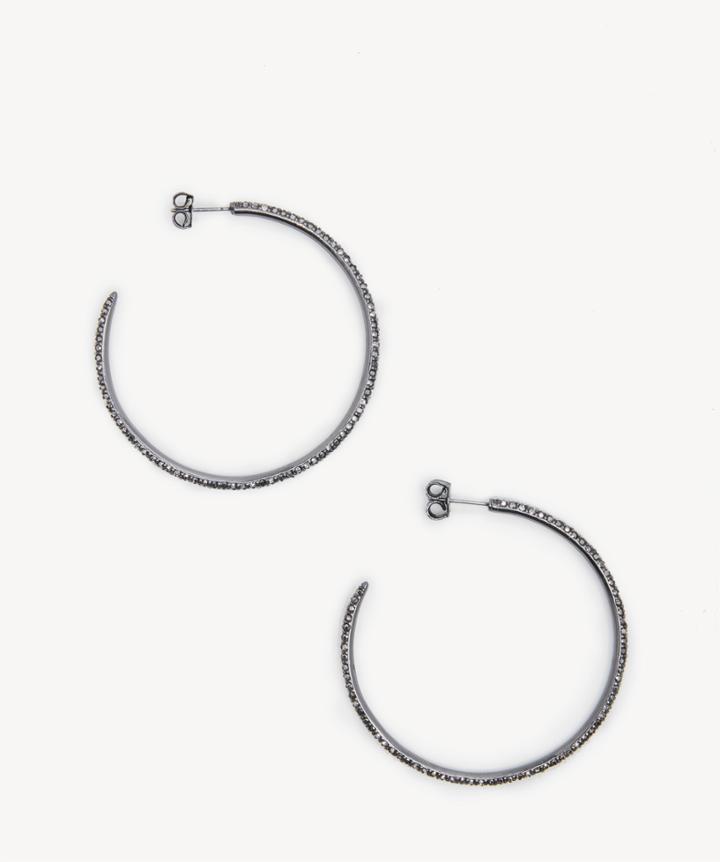Sole Society Women's Pave Hoops Hematite One Size From Sole Society
