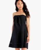 1. State 1. State Women's Strapless Tie Front Buttondown Dress In Color: Rich Black Size Xs From Sole Society