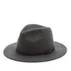 Sole Society Sole Society Wool Panama Hat - Charcoal-one Size