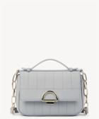 Sole Society Sole Society Kelsee Vegan Mini Quilted Crossbody Bag In Color: Dusty Blue Leather