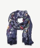 Sole Society Women's Ornate Floral Print Scarf Navy Multi From Sole Society