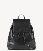 Sole Society Sole Society Carly Vegan Slouchy Backpack Black Leather Size Os