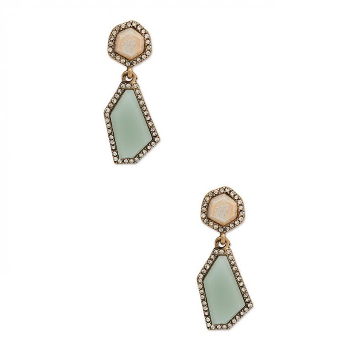 Sole Society Sole Society Geo Stone Drop Earring - Multi-one Size