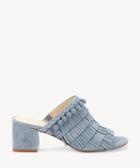Sole Society Sole Society Harriet Fringe Mules Blue Size 5 Suede