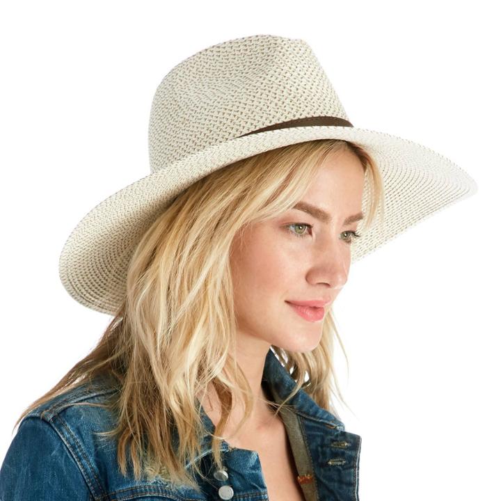 Sole Society Sole Society Braided Straw Sun Hat W/ Band - Tan Combo