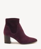 Sole Society Women's Dawnina Stretch Bootie Bordeaux Size 5 Suede Microsuede From Sole Society