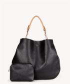 Sole Society Sole Society Capri Oversize Shoulder Bag With Pouch Black Faux Leather