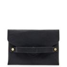 Sole Society Sole Society Karen Vegan Foldover Clutch W/ Stud Detail - Black-one Size
