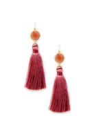 Sole Society Sole Society Gold Filled Stone Tassel Earring