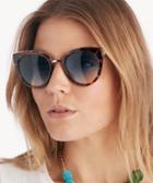 Sole Society Sole Society Robbie Rimmed Cat Eye Sunglasses W/ Metal Detail Honey Tortoise/gold One Size Os