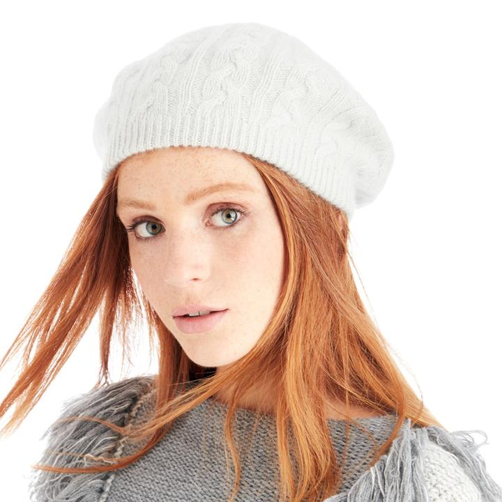Sole Society Sole Society Cable Knit Wool Beanie - Camel