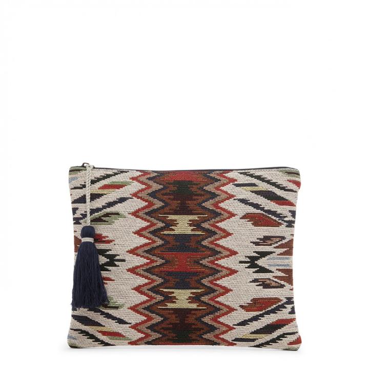 Sole Society Sole Society Noelle Printed Pouch - Red Multi-one Size