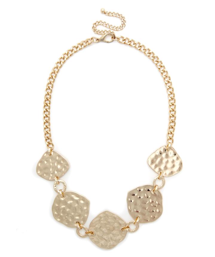 Sole Society Women's Hammered Statement Necklace Gold One Size From Sole Society
