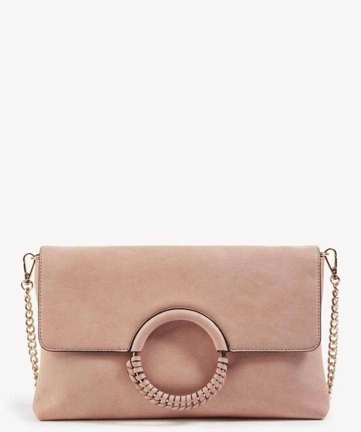 Sole Society Sole Society Day Clutch Vegan Blush Leather