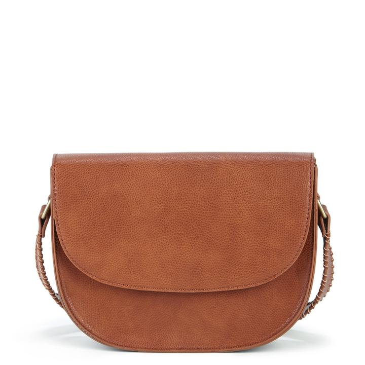 Sole Society Sole Society Honor Messenger W/ Wide Whipstitch Strap - Cognac