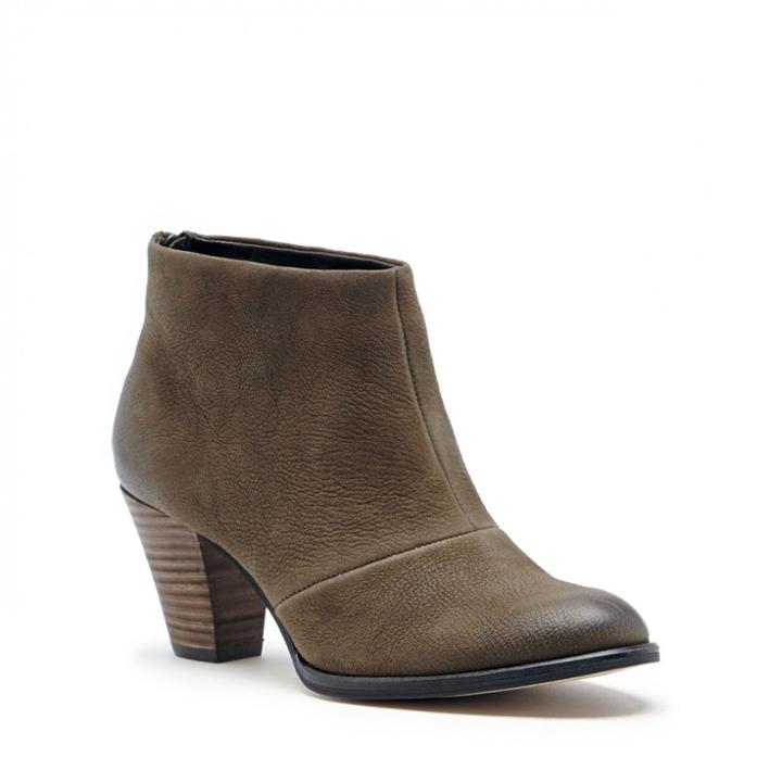 Sole Society Sole Society Devyn Mid Heel Ankle Bootie - Khaki-7