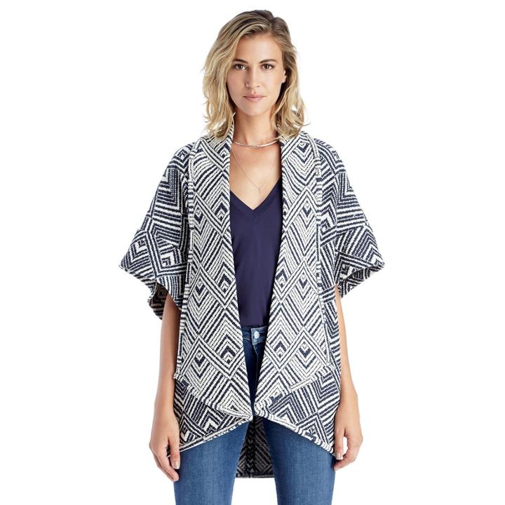 Plenty By Tracy Reese Plenty By Tracy Reese Shawl Collar Overcoat - Chambray Vanilla