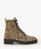 Lucky Brand Lucky Brand Women's Idara2 Lace Up Flats Bootie Mini Leopard Size 5 Hair Calf Fur From Sole Society