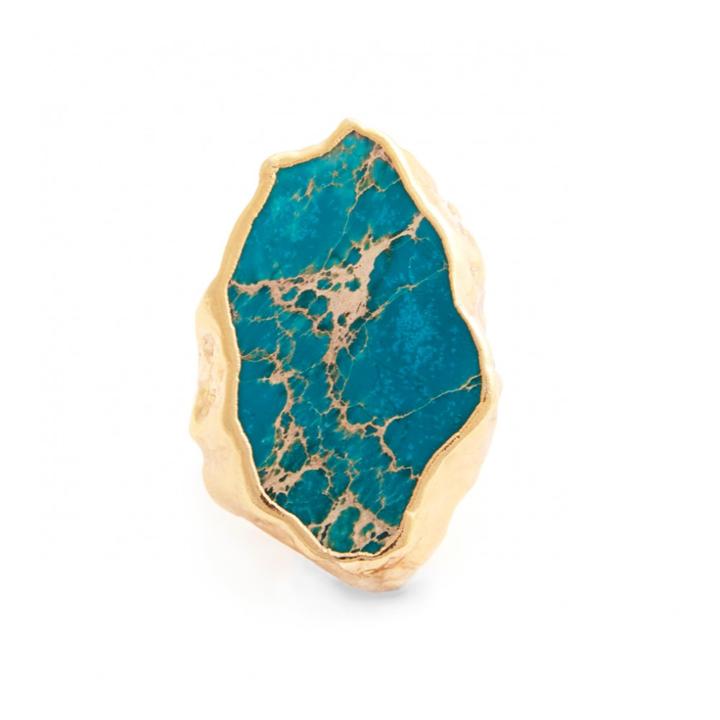 Sole Society Sole Society Natural Stone Ring - Turquoise-6