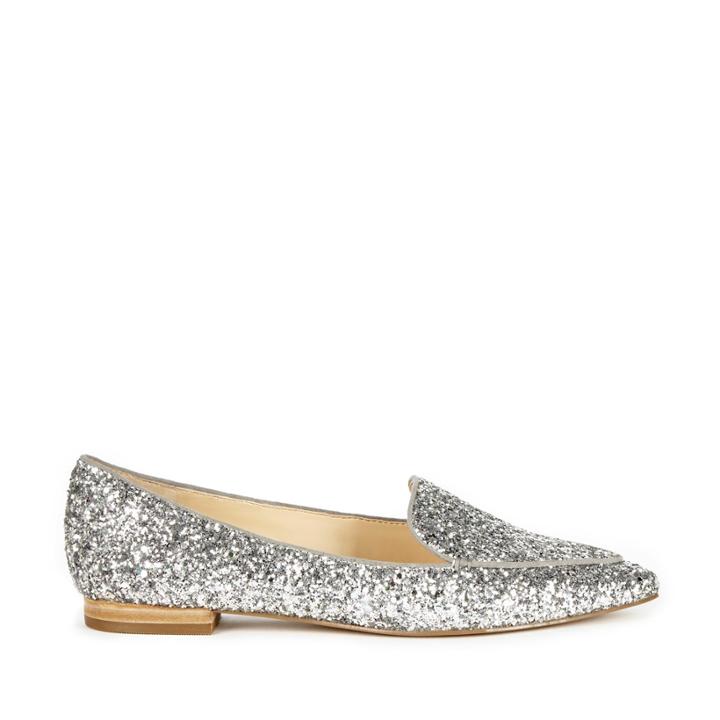 Sole Society Sole Society Cammila Pointed Toe Smoking Slipper - Silver