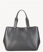 Sole Society Sole Society Decklan Elegant Tote Charcoal Vegan Leather
