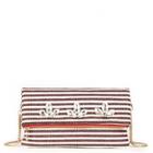 Sole Society Sole Society Renee Foldover Clutch - Blue Stripe-one Size