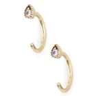 Sole Society Sole Society 24k Gold Plated Stone Hoops - Gold