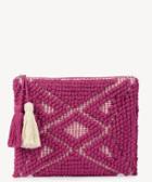 Sole Society Sole Society Palisades Woven Pattern Pouch W/ Tassels