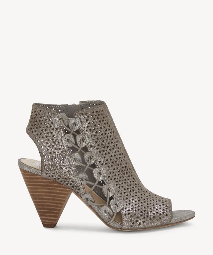 Vince Camuto Vince Camuto Women's Elison Peep Toe Sandals Dark Silver/taupe Size 5 From Sole Society