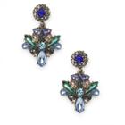 Sole Society Sole Society Floral Statement Earrings - Blue Combo-one Size