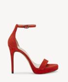 Imagine Imagine Women's Preslyn Ankle Strap Sandals Crimson Size 5 Fine Glitter/leather From Sole Society