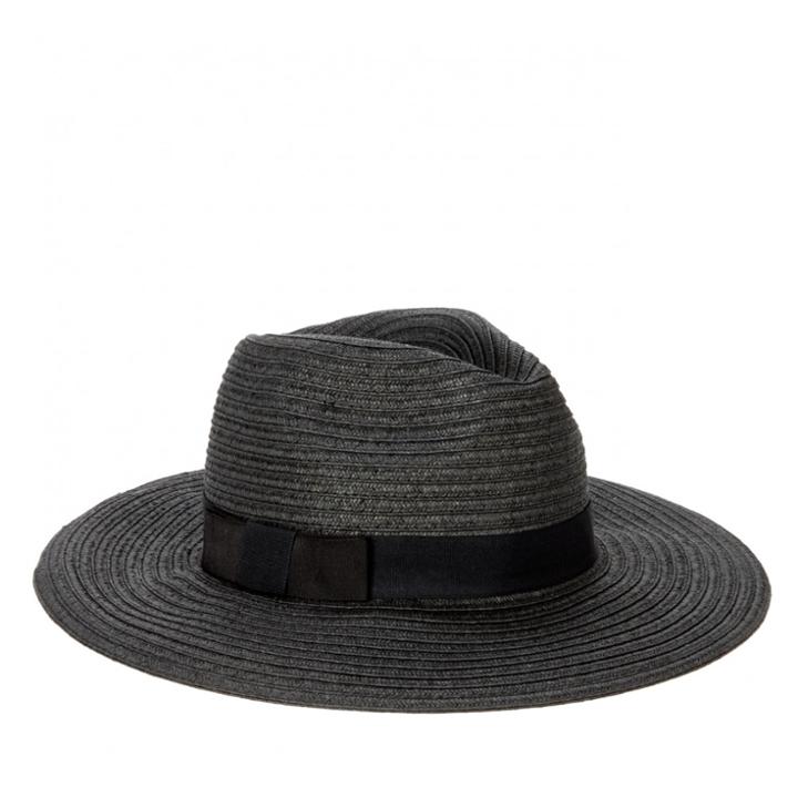 Sole Society Sole Society Wide Brim Fedora W/ Band - Black-one Size