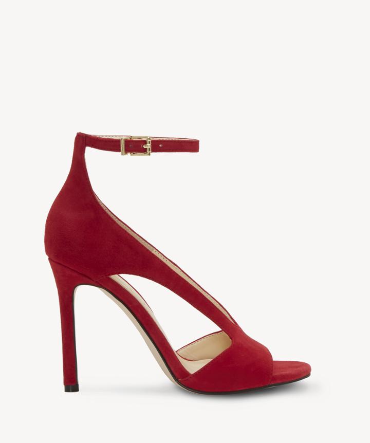 Jessica Simpson Jessica Simpson Women's Jasta Ankle Strap Sandals Maraschino Size 5 Suede From Sole Society