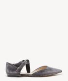 Sole Society Women's Teena Two Piece Flats Silver Ash Size 5 Velvet From Sole Society