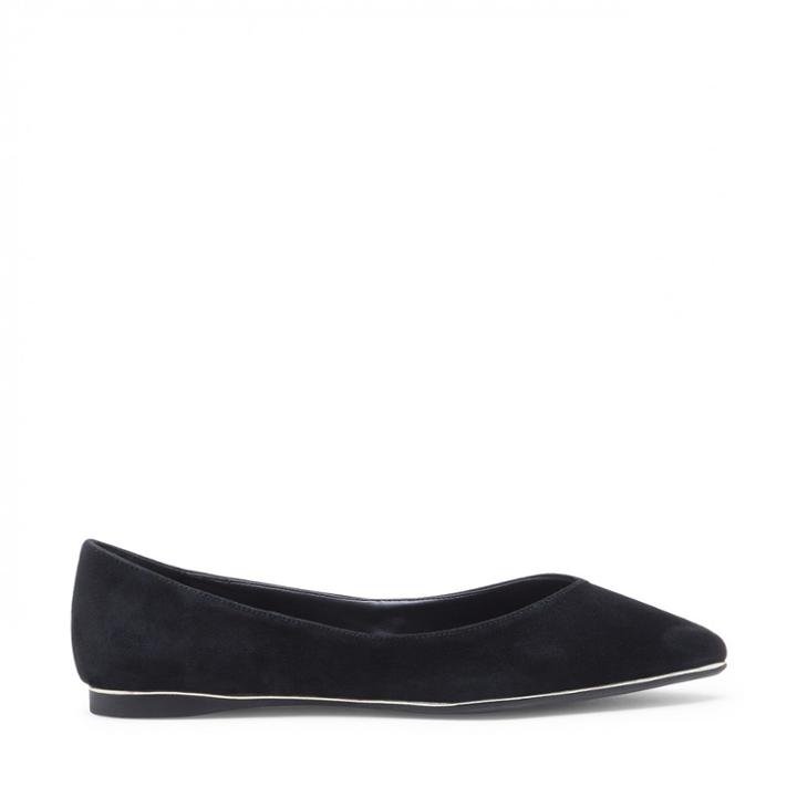 Sole Society Sole Society Faye Pointed Toe Flat - Black-7.5