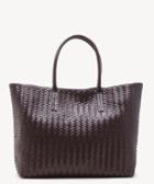 Sole Society Women's Jera Tote Casual Woven Espresso Vegan Leather From Sole Society