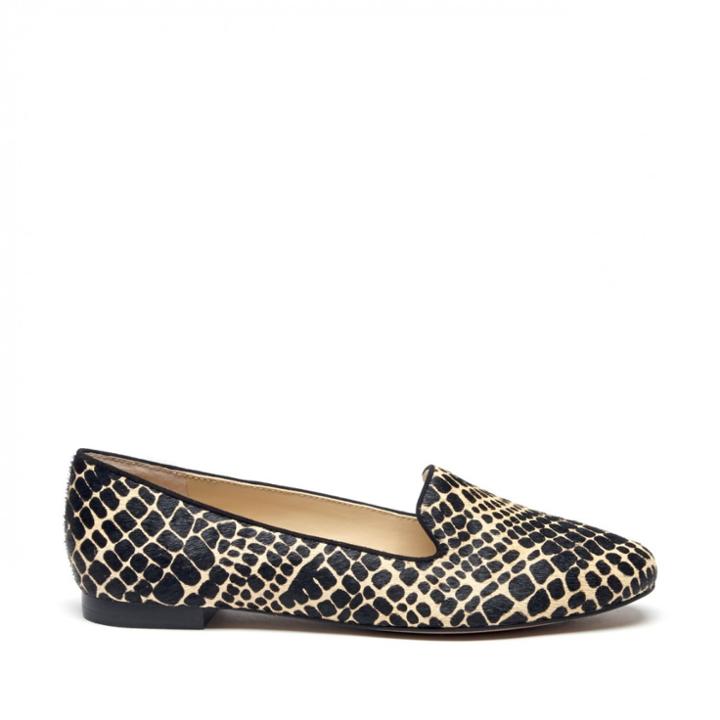 Sole Society Sole Society Miia Printed Smoking Slipper - Cream Black-6