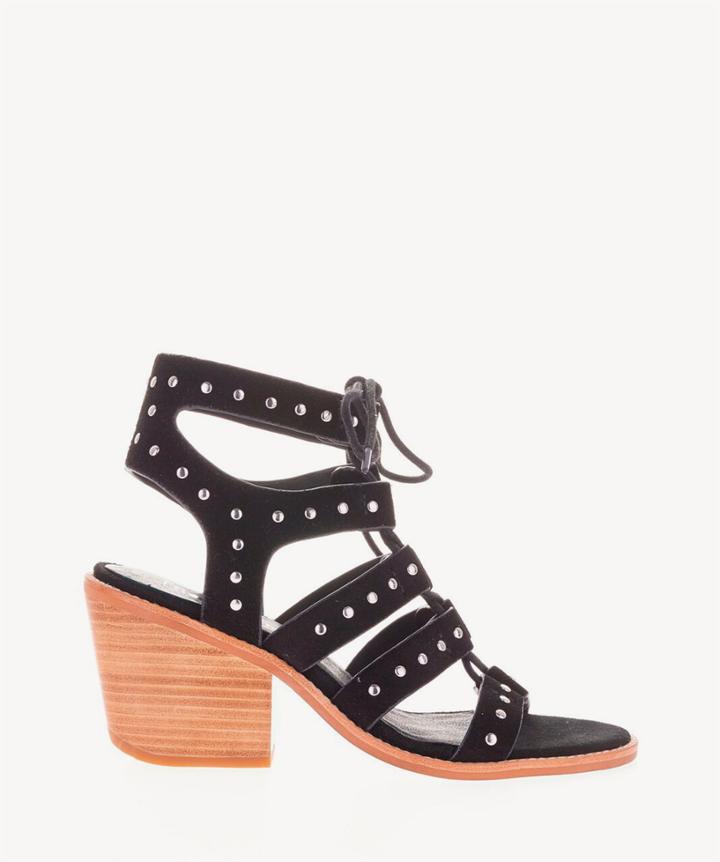 Sol Sana Sol Sana Rudey Heels Lace Up Sandals Studded Black Size 10 Leather From Sole Society