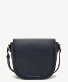 Sole Society Sole Society Finnigan Mixed Material Crossbody Bag In Color: Navy Vegan Leather