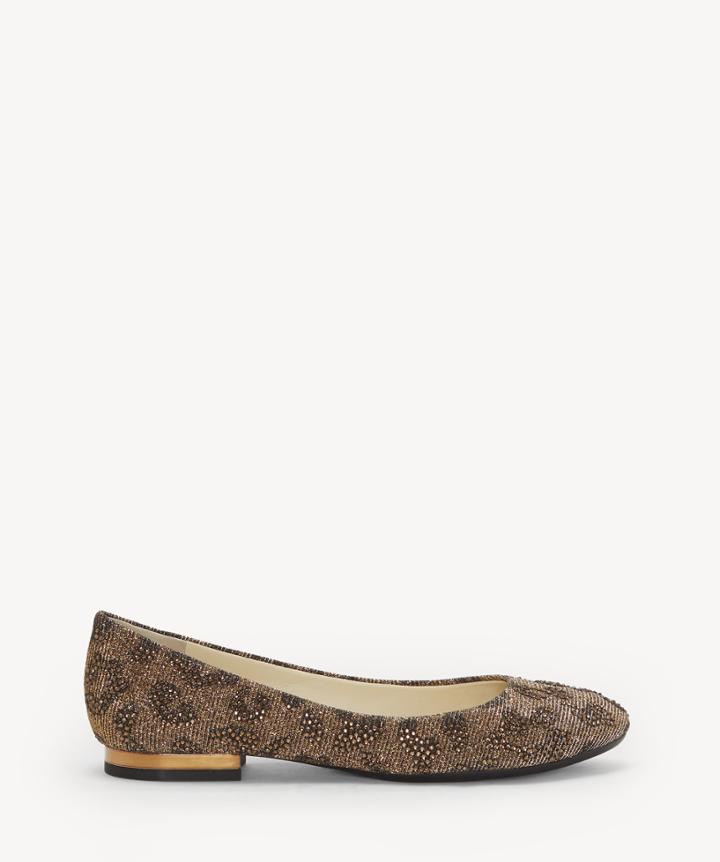 Jessica Simpson Jessica Simpson Women's Ginelle Glitter Flats Bronze Multi Size 5 Leopard From Sole Society