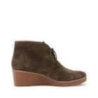 Lucky Brand Lucky Brand Junes Suede Wedge Bootie - Dark Moss