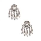 Sole Society Sole Society Crystal Statement Earrings - Antique Silver-one Size