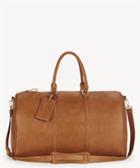 Sole Society Women's Lacie Vegan Weekender In Color: Cognac Bag Vegan Leather From Sole Society