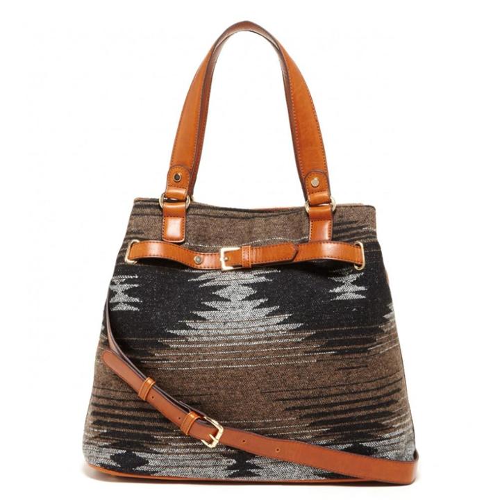 Sole Society Sole Society Nina Tribal Medium Tote - Grey Tan-one Size