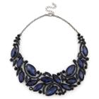 Sole Society Sole Society Crystal Cluster Statement Necklace - Dark Blue