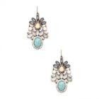 Sole Society Sole Society Floral Stone Drop Earrings - Multi-one Size