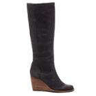Lucky Brand Lucky Brand Yacie Leather Knee-high Boot - Black-7.5