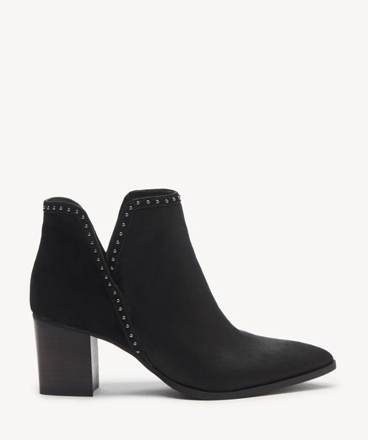 Sole Society Women's Dalphine V Cut Bootie Black Size 5 Leather From Sole Society