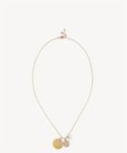Sole Society Sole Society Pearl Charm Necklace Gold One Size Os