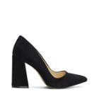 Vince Camuto Vince Camuto Talise Block Heel Pump - Black Nubuck-5